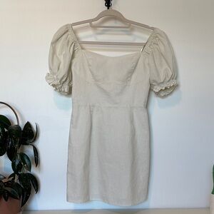 Forever 21 Cream Puff Sleeve Dress